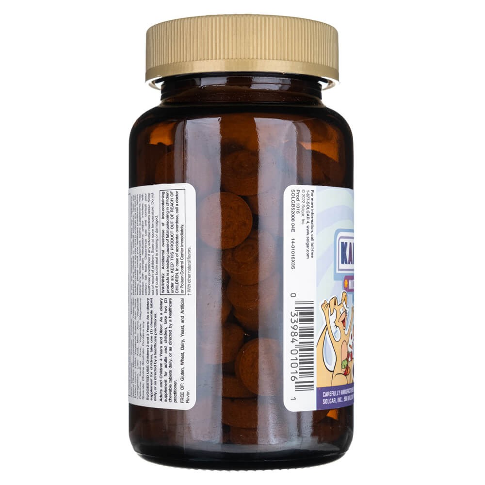 SOLGAR Kangavites® multivitamīni un minerālvielas bērniem, ogu garša – 120 tabletes