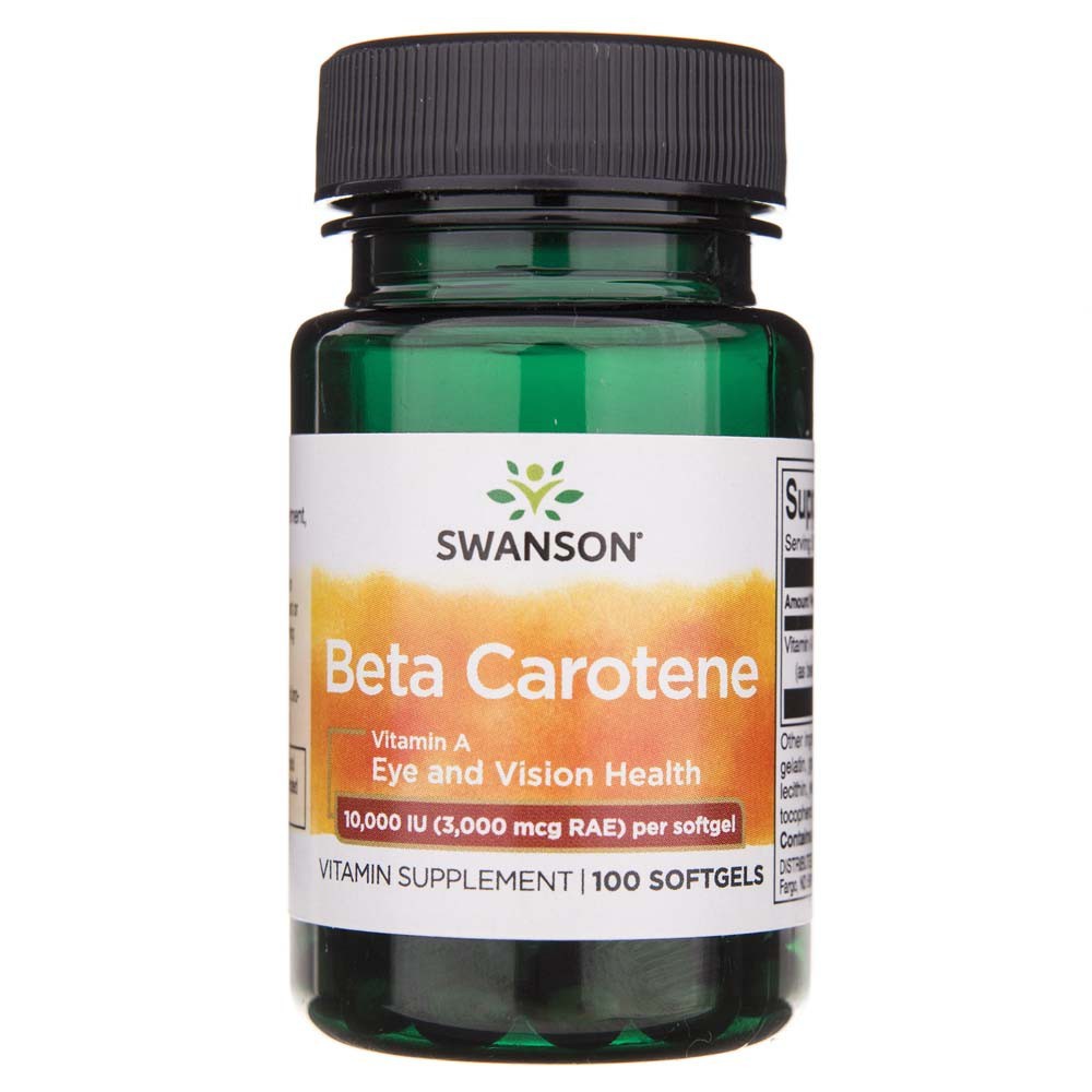 SWANSON beta karotīns 10000 SV – 100 kapsulas