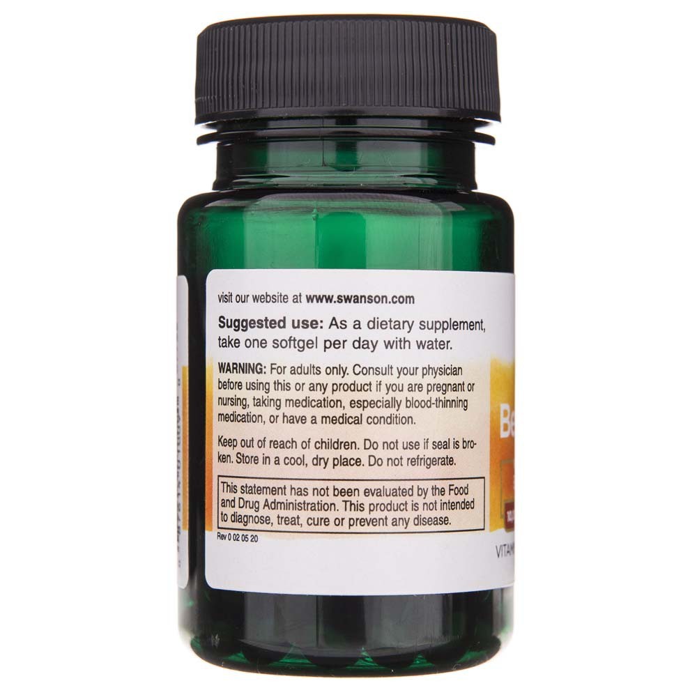 SWANSON beta karotīns 10000 SV – 100 kapsulas