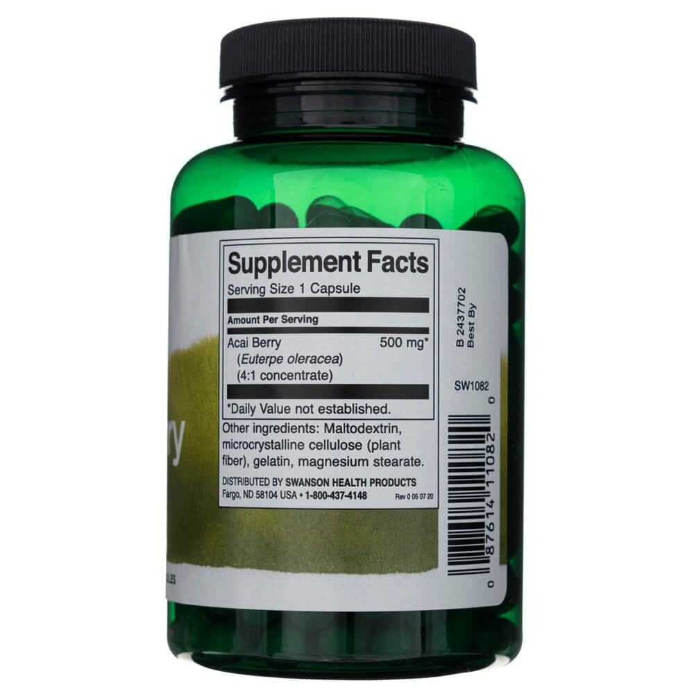 SWANSON acai ogas 500 mg – 120 kapsulas