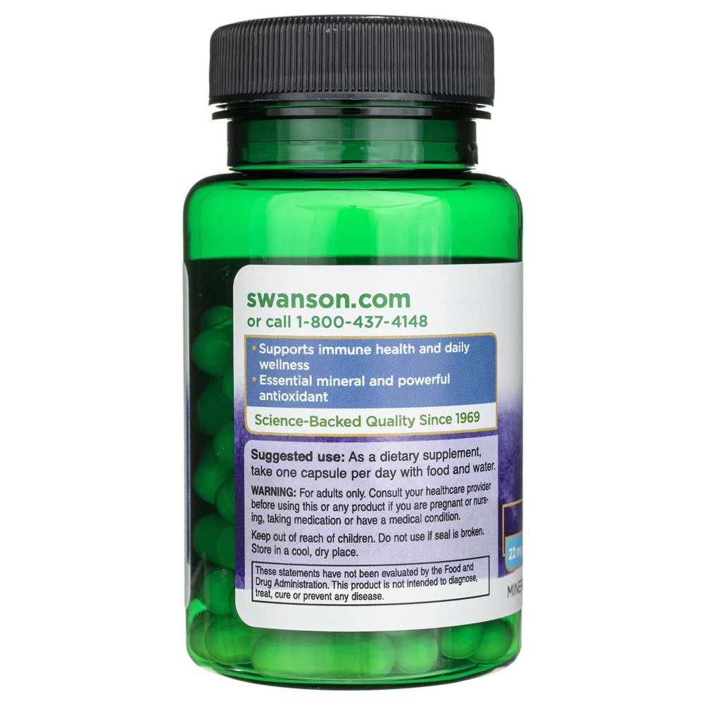 SWANSON Cinka pikolināts 22 mg – 60 kapsulas