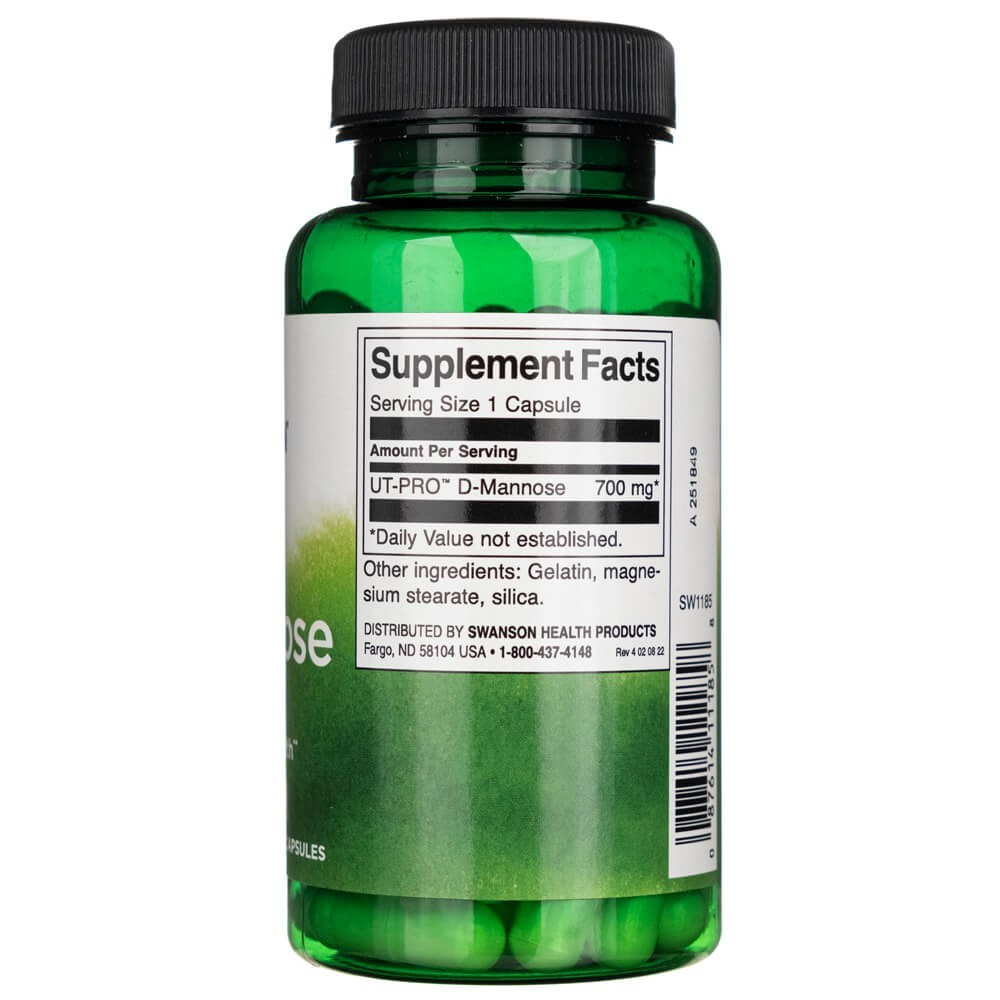 SWANSON D-mannoze 700 mg – 60 kapsulas
