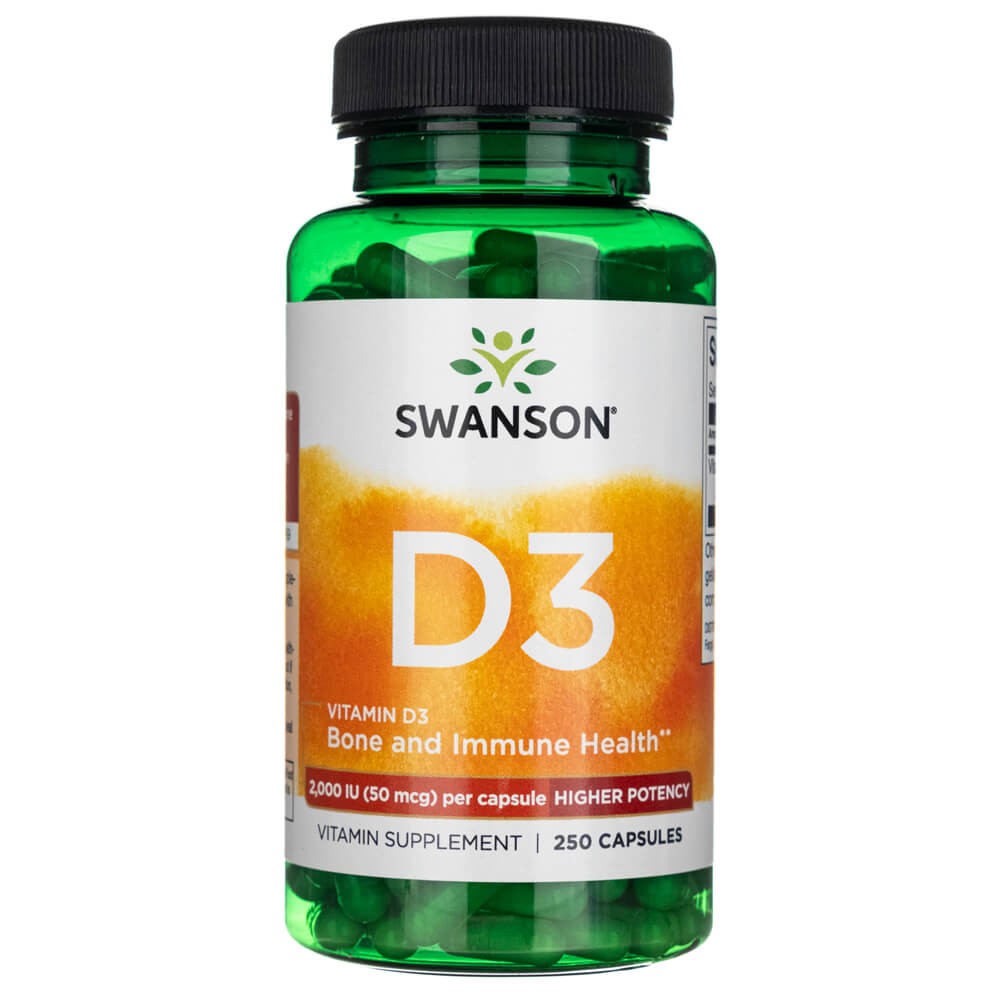 SWANSON D3 vitamīns 2000 SV (50 mcg) – 250 kapsulas