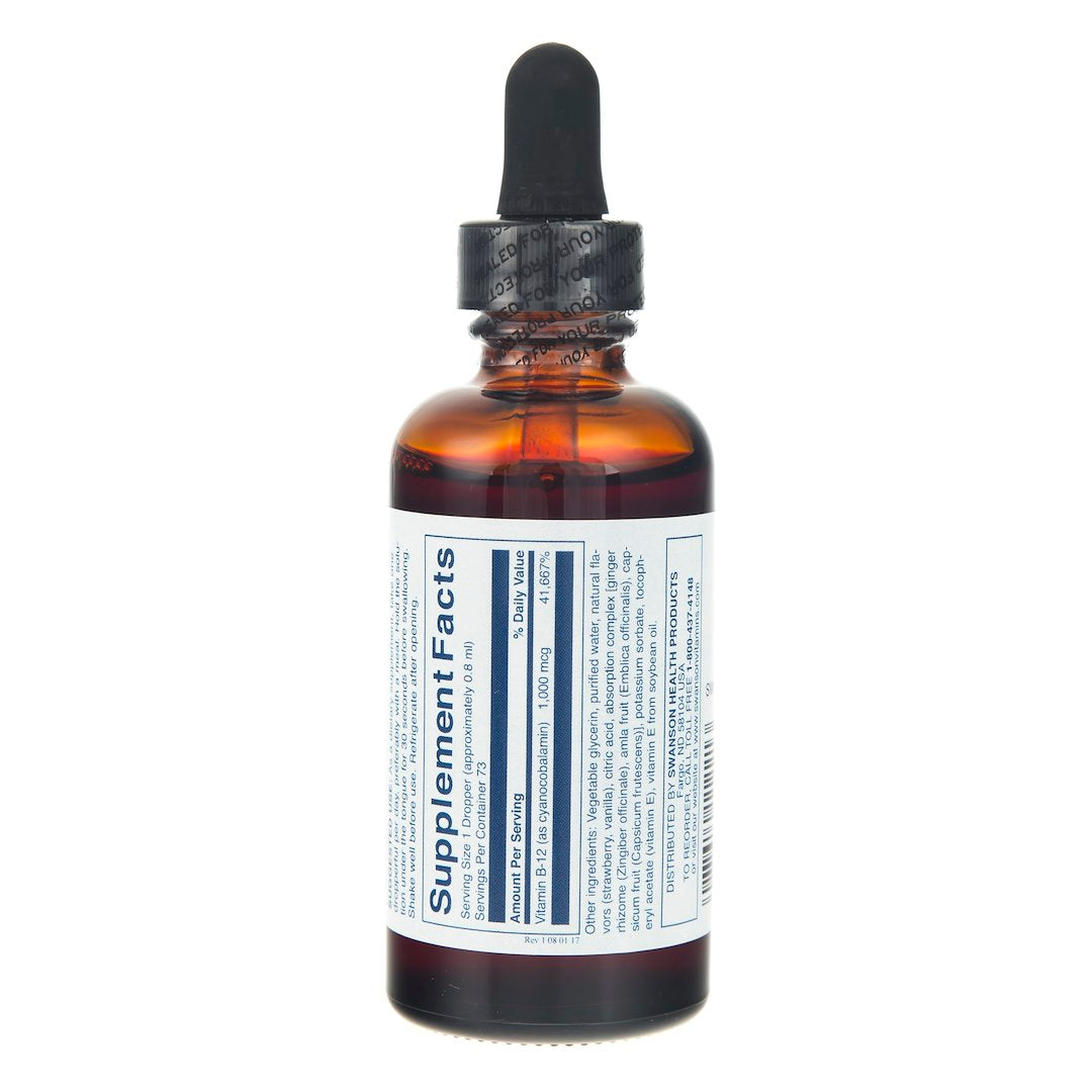 SWANSON šķidrais B12 vitamīns – 59 ml