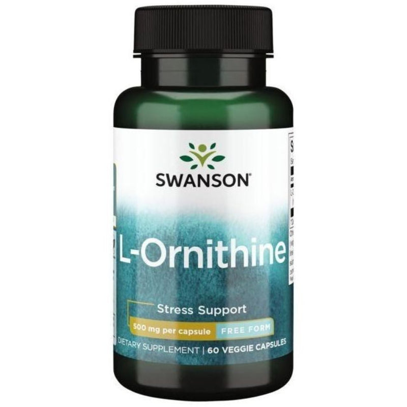 SWANSON L-ornitīns 500 mg – 60 kapsulas