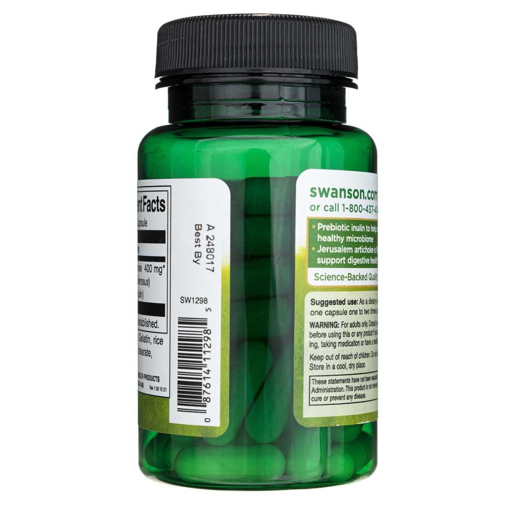 SWANSON Prebiotic Jerusalem Artichoke 400 mg – 60 kapsulas