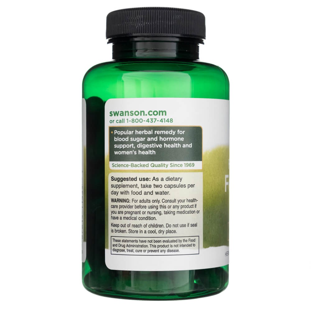 SWANSON grieķu trigonellas sēklas 610 mg – 90 kapsulas