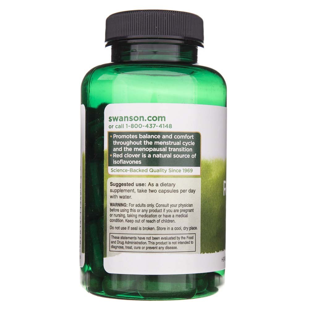 SWANSON sarkano āboliņa ziedi 430 mg – 90 kapsulas