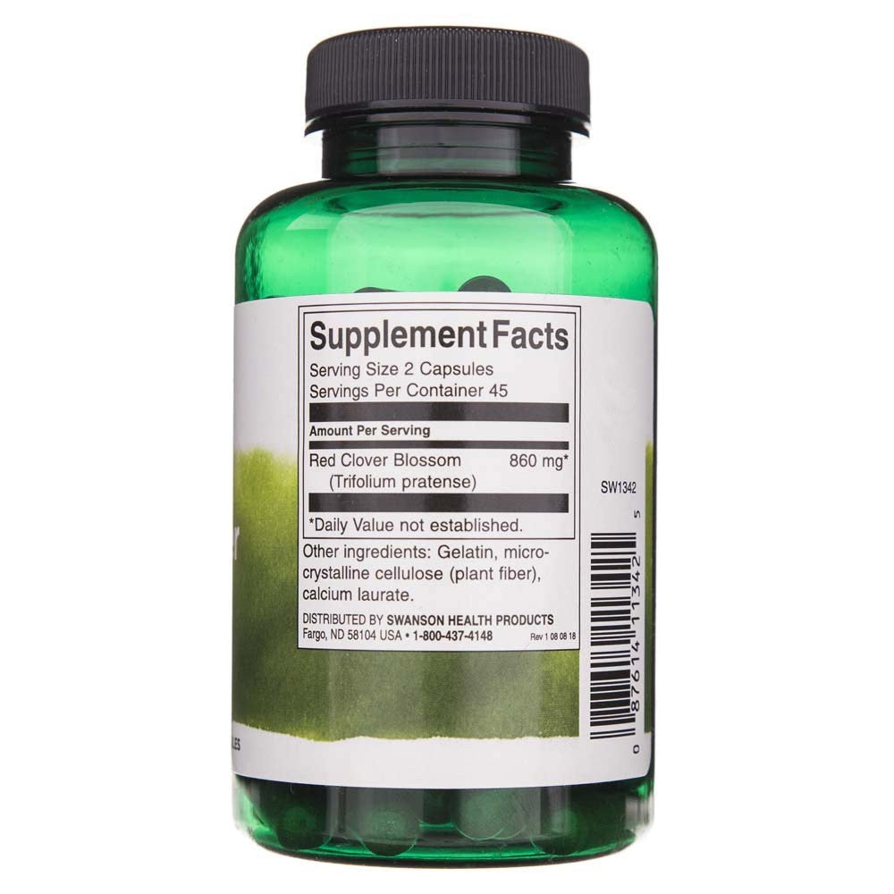 SWANSON sarkano āboliņa ziedi 430 mg – 90 kapsulas