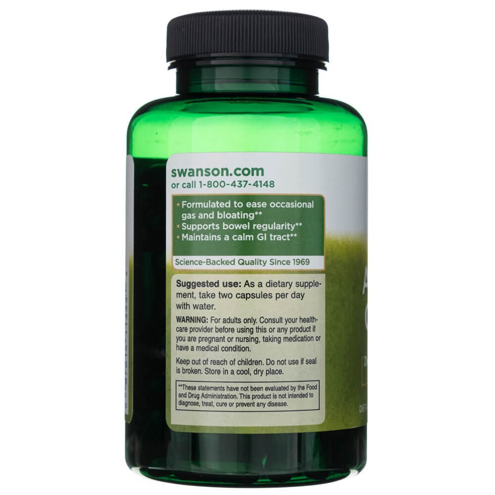 SWANSON aktīvā ogle 260 mg – 120 kapsulas