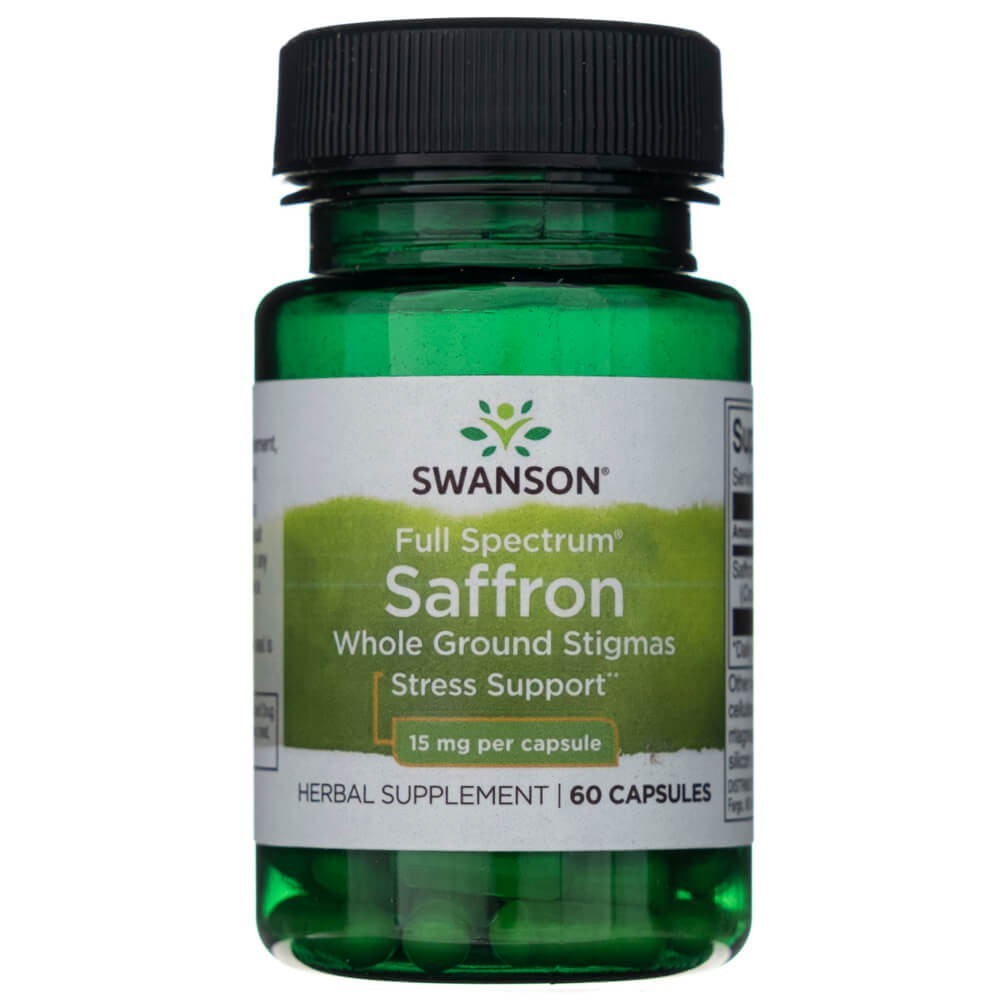SWANSON safrāns „Whole Ground Stigmas” 15 mg – 60 kapsulas