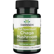 SWANSON čagas sēnes ekstrakts 400 mg – 60 kapsulas
