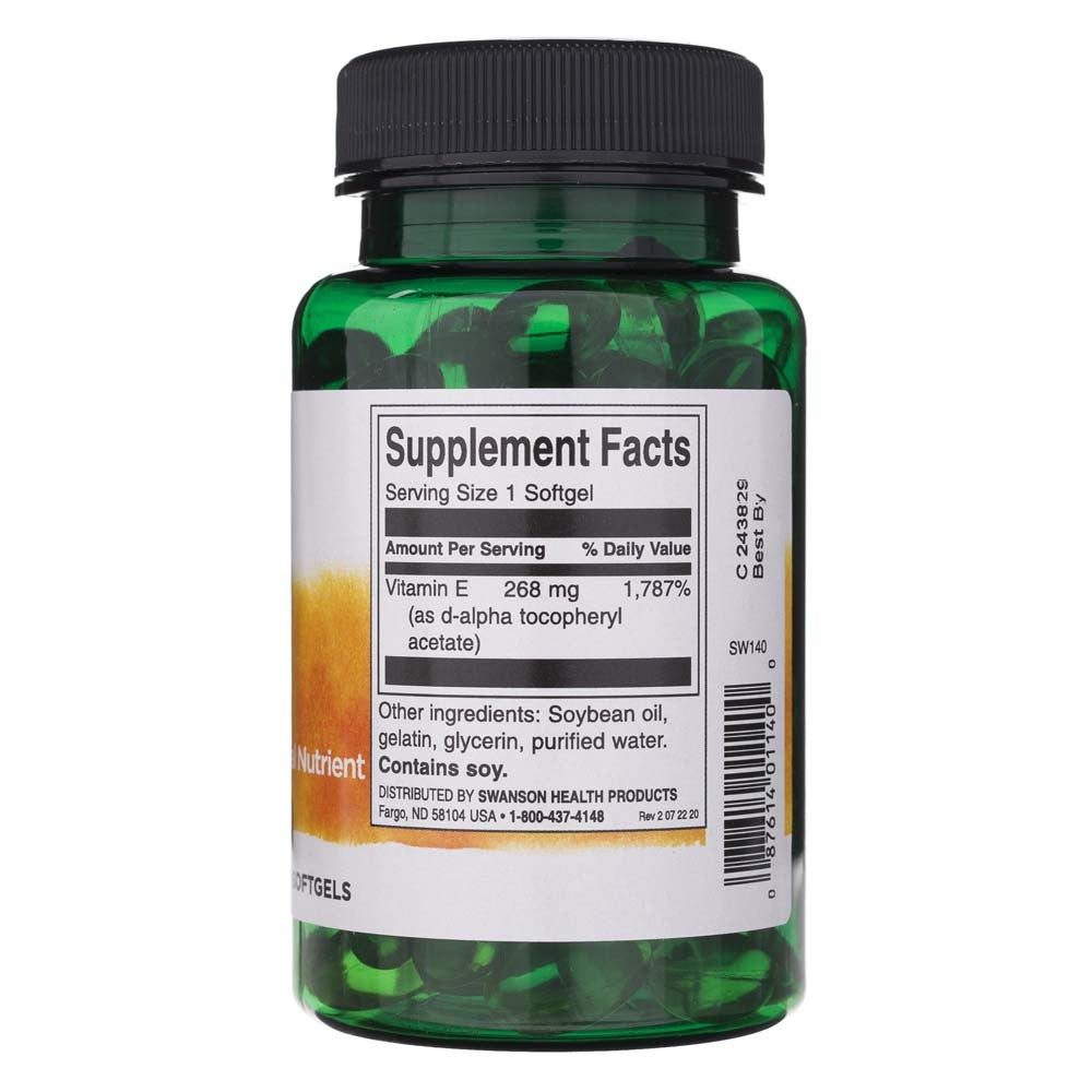 SWANSON E vitamīns 400 IU - 100 kapsulas