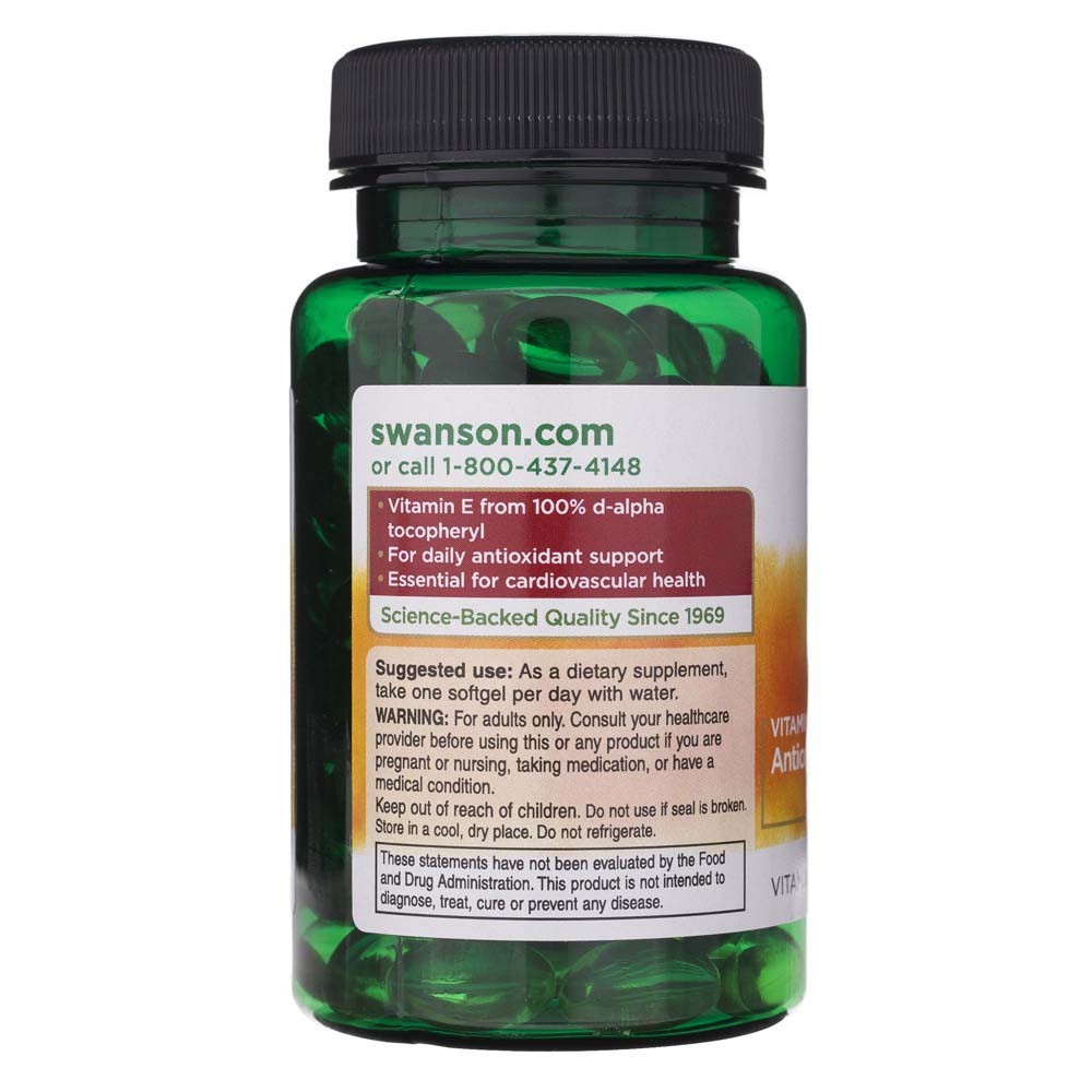 SWANSON E vitamīns 400 IU - 100 kapsulas