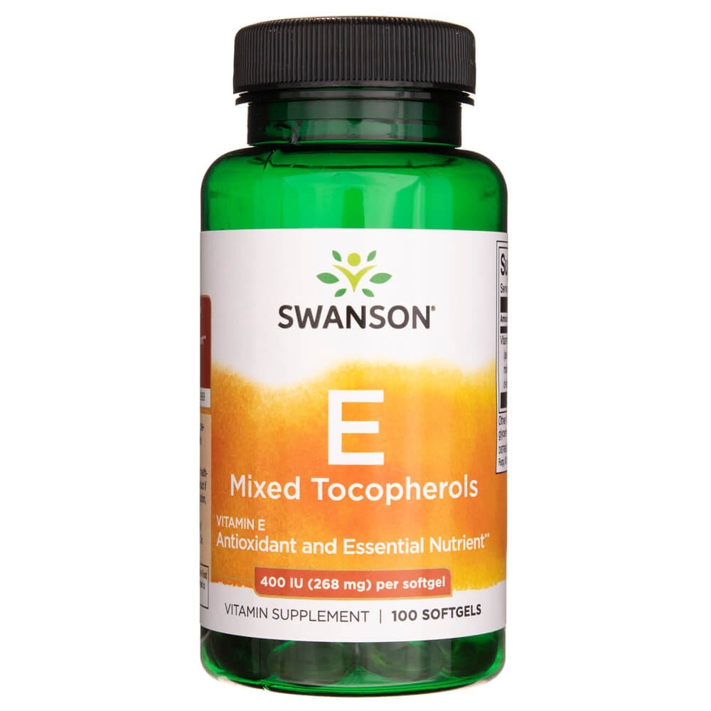 SWANSON E vitamīns, jaukti tokoferoli, 400 SV – 100 kapsulas