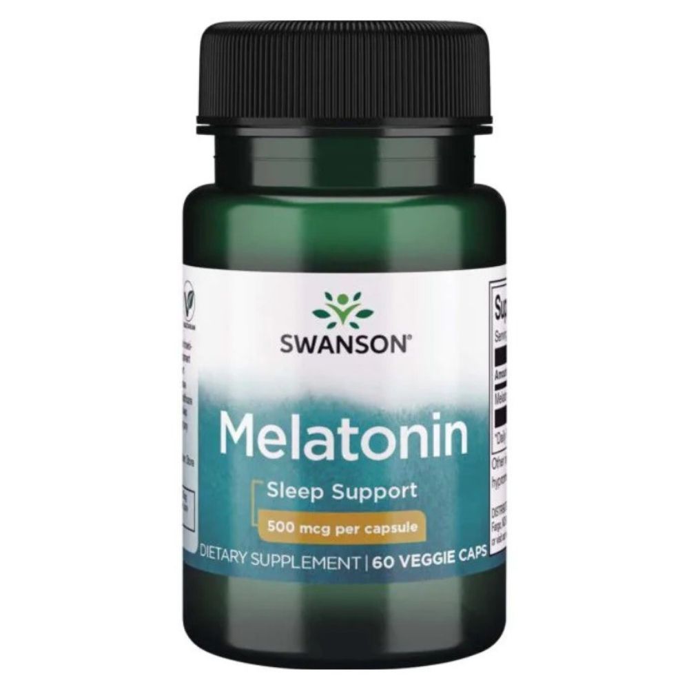 SWANSON melatonīns 500 mcg – 60 kapsulas