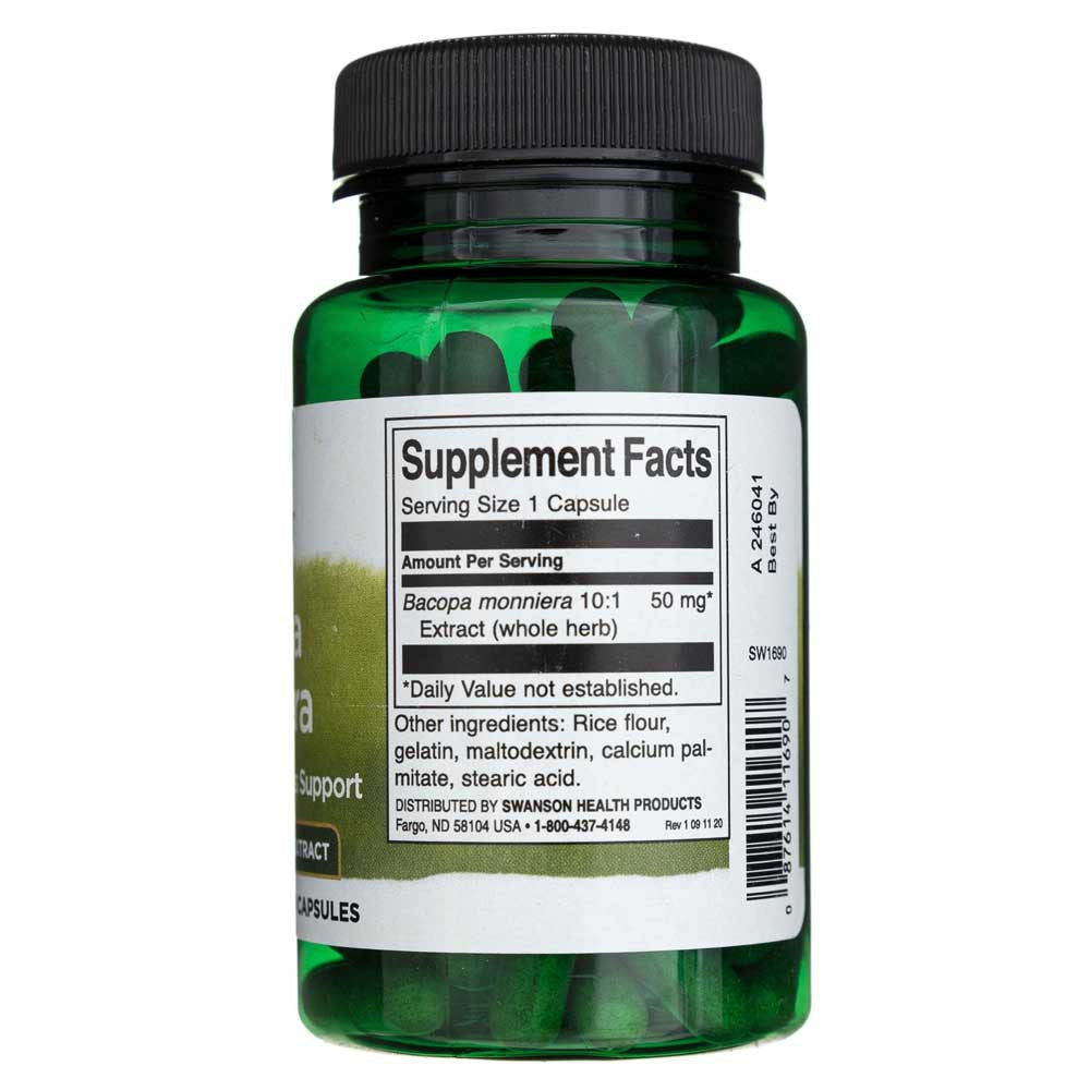 SWANSON Bakopa Monnieri 50 mg - 90 kapsulas