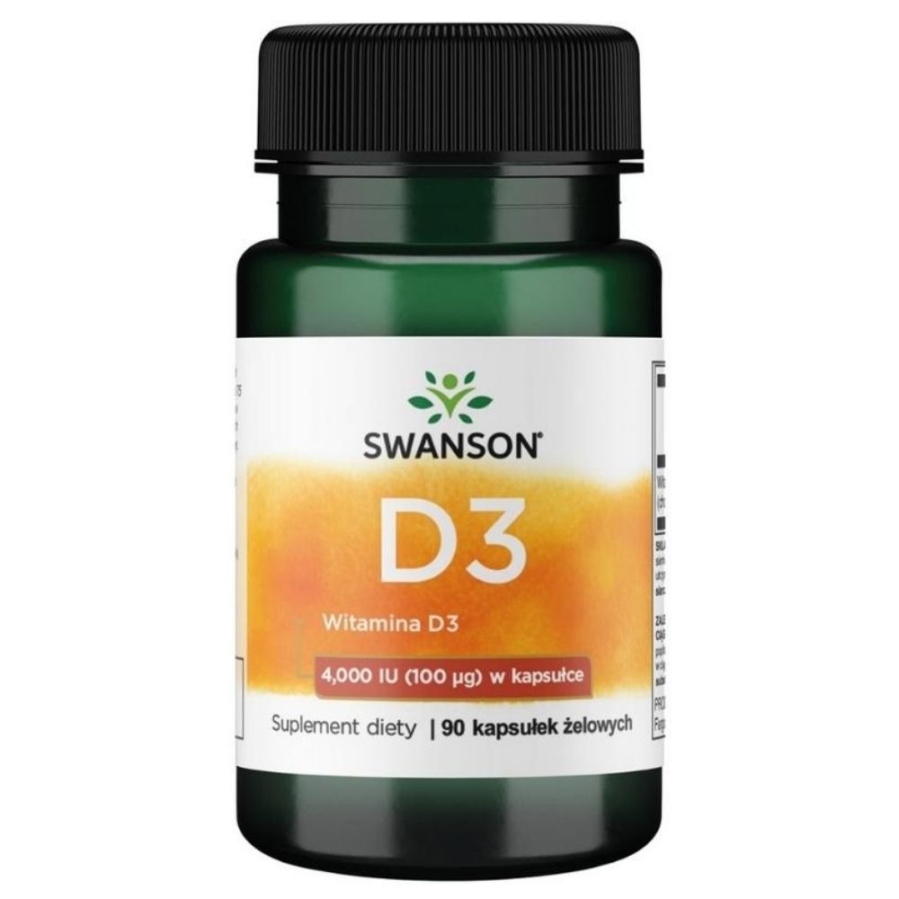 SWANSON vitamīns D3 4000 SV (100 µg) – 90 kapsulas