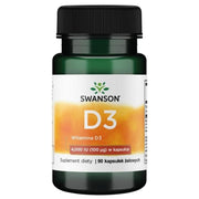 SWANSON vitamīns D3 4000 SV (100 µg) – 90 kapsulas