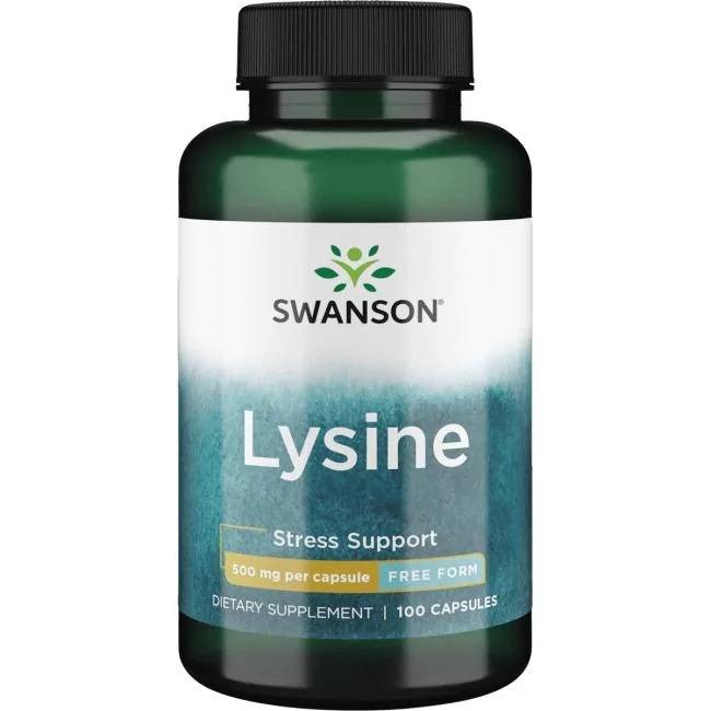 SWANSON L-lizīns 500 mg – 100 kapsulas