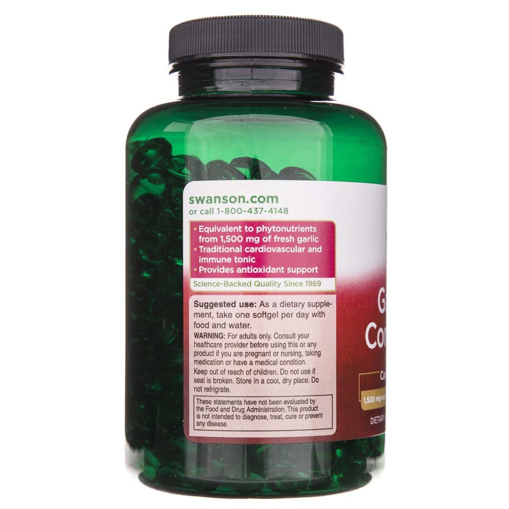 SWANSON ķiploku eļļa 3 mg – 500 kapsulas