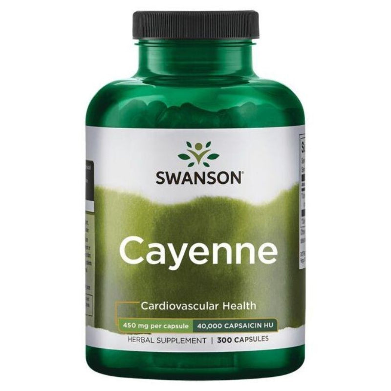 SWANSON Kajēnas pipari 450 mg – 300 kapsulas