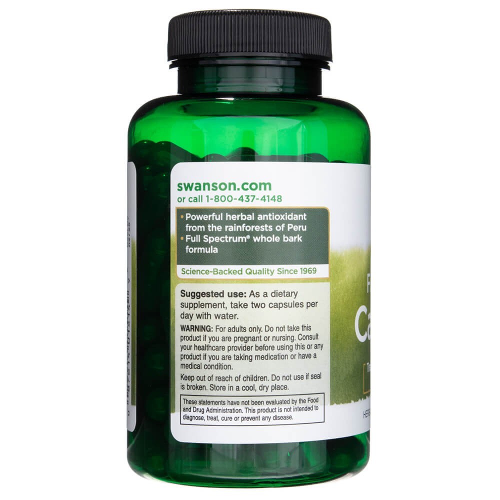 SWANSON kaķa nags 500 mg – 100 kapsulas