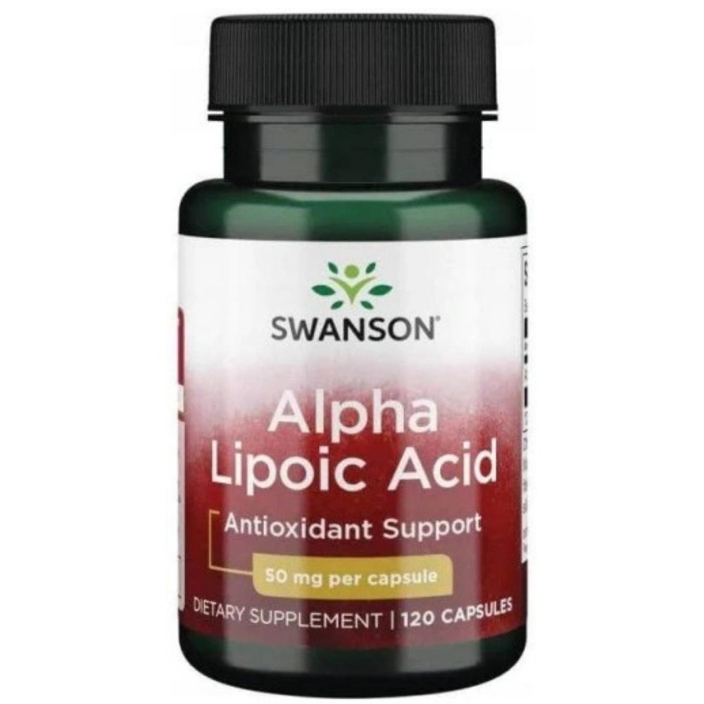 SWANSON ALA, alfa lipoīnskābe 50 mg – 120 kapsulas