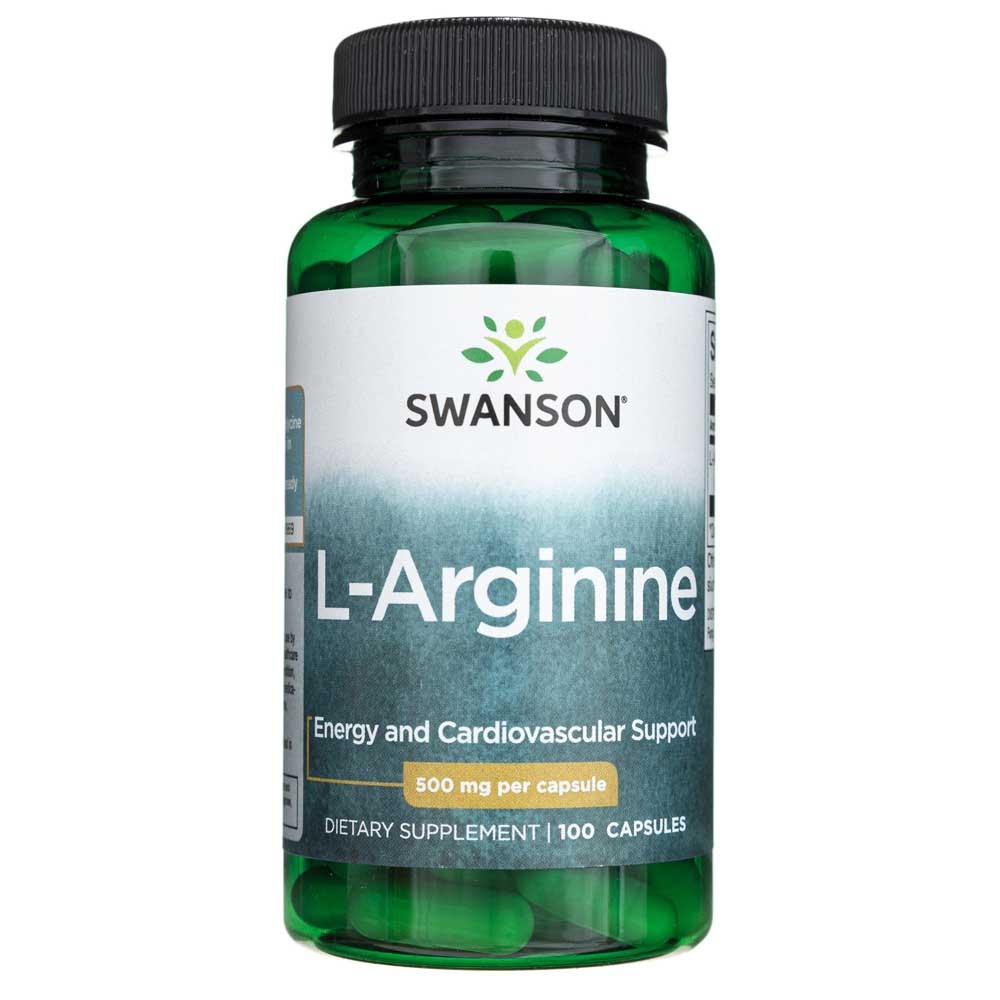 SWANSON L-arginīns 500 mg – 100 kapsulas