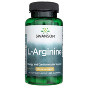 SWANSON L-arginīns 500 mg – 100 kapsulas
