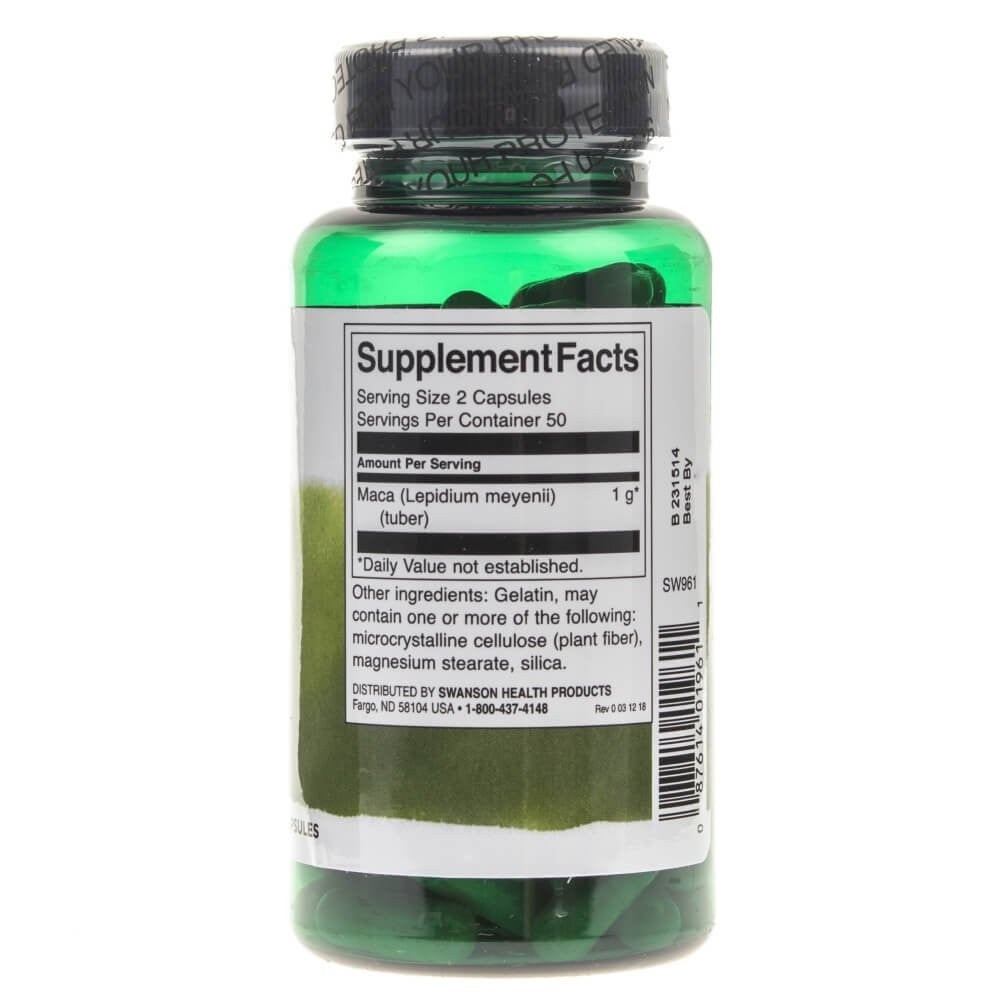 SWANSON Maca 500 mg – 100 kapsulas