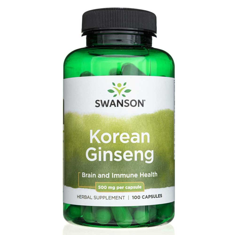 SWANSON Korejas Žeņšeņs 500 mg – 100 kapsulas