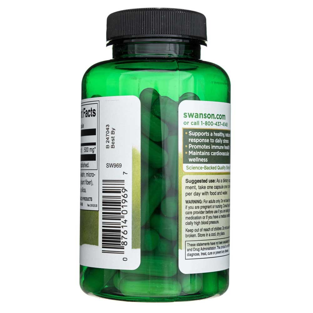 SWANSON Korejas Žeņšeņs 500 mg – 100 kapsulas