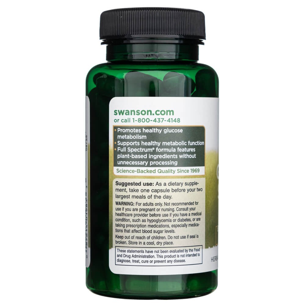 SWANSON Gimnema lapai 400 mg – 100 kapsulu.
