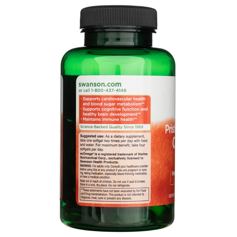 SWANSON mencu aknu eļļa – norvēģu tīrība 1000 mg – 60 kapsulas