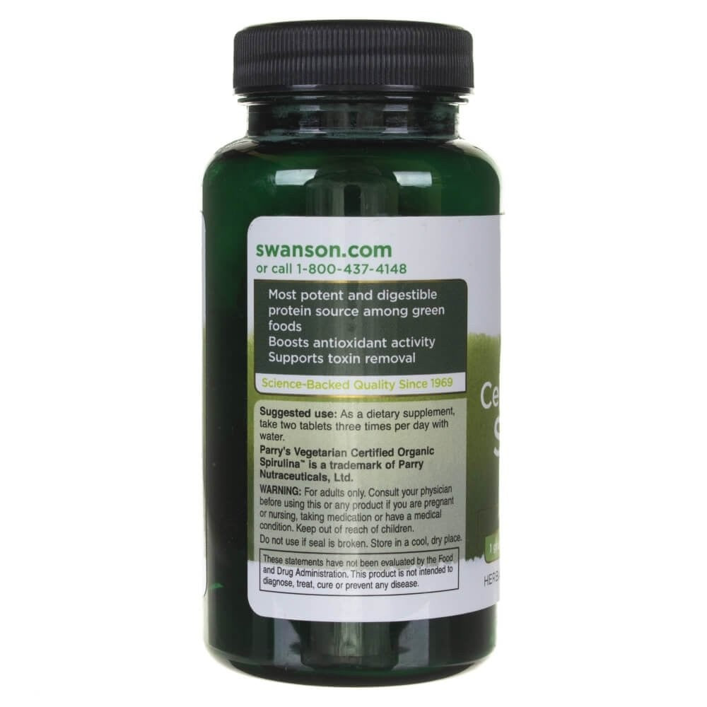 SWANSON bioloģiskā spirulīna – 180 tabletes