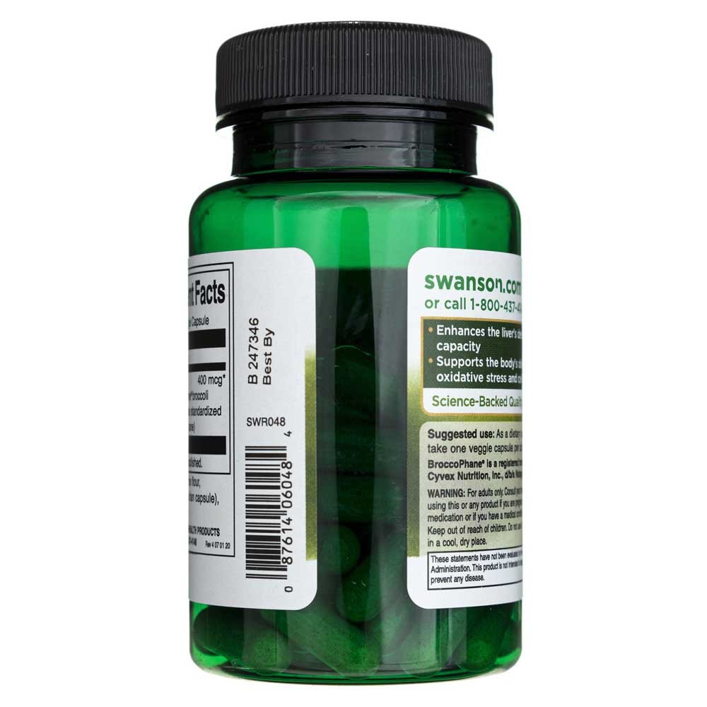 SWANSON brokoļu sulforafāns 400 mcg – 60 kapsulas