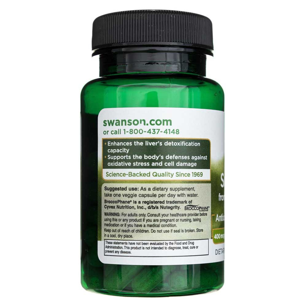 SWANSON brokoļu sulforafāns 400 mcg – 60 kapsulas