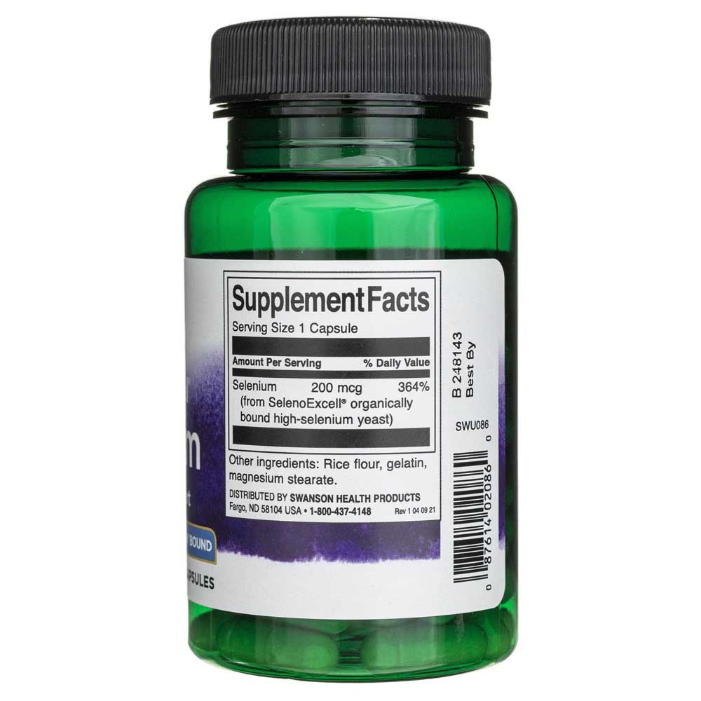 SWANSON SelenoExcell selēns 200 mkg – 60 kapsulas