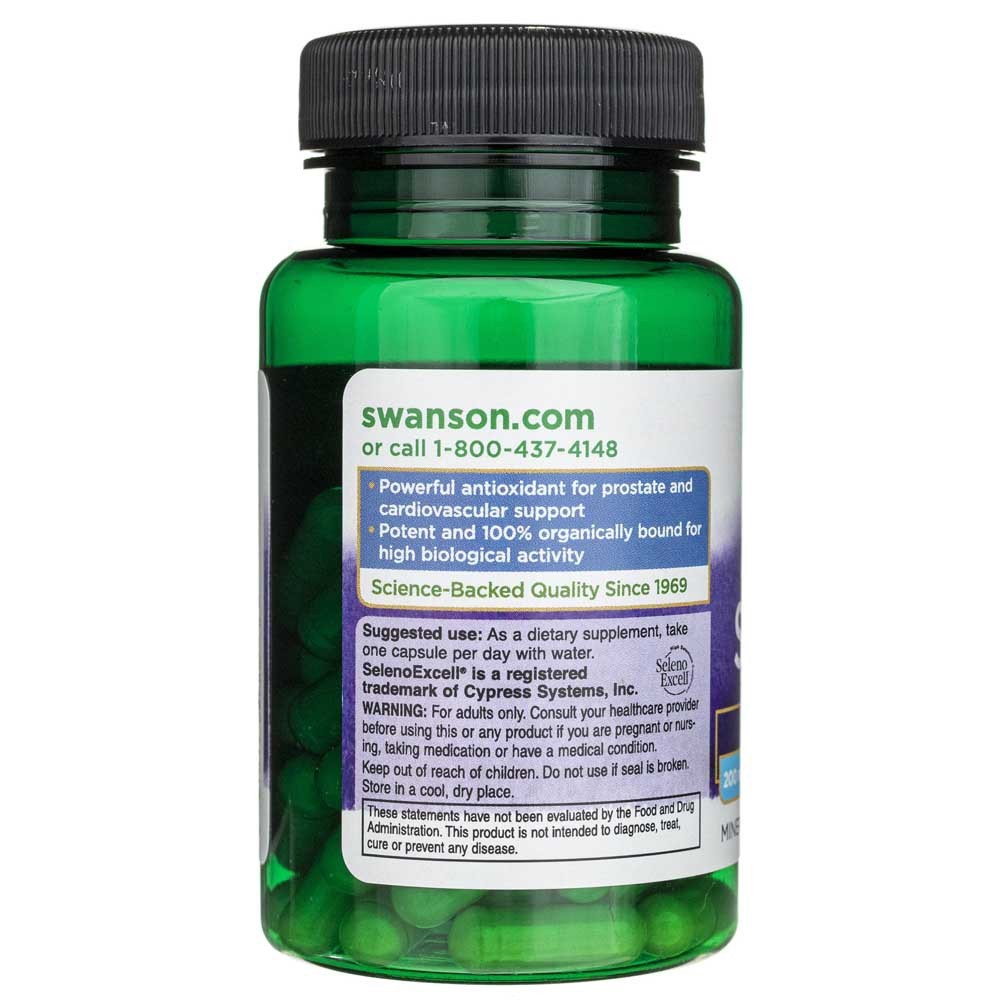 SWANSON SelenoExcell selēns 200 mkg – 60 kapsulas