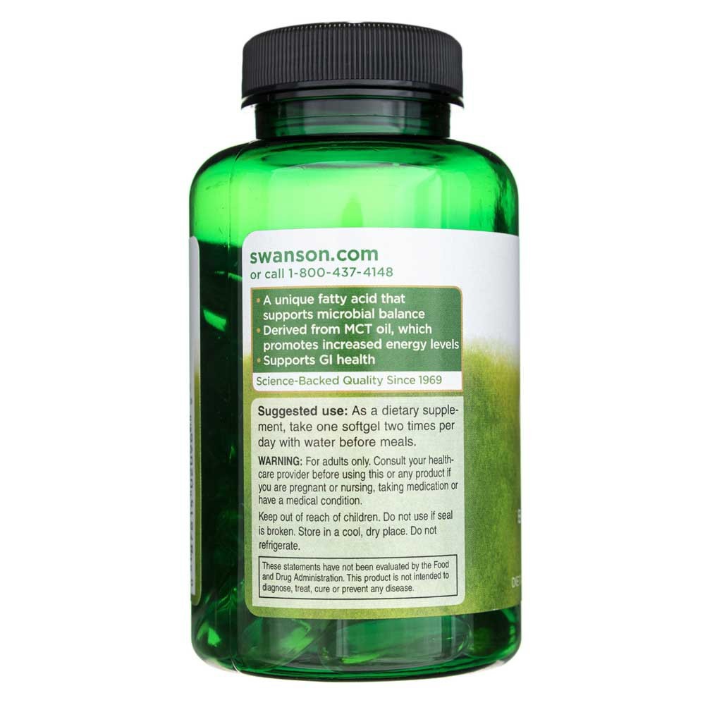 SWANSON kaprilskābe 600 mg – 60 kapsulas