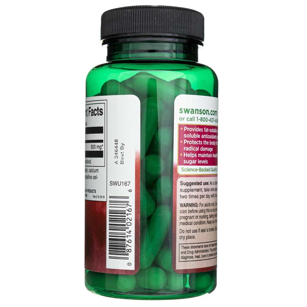 SWANSON alfa lipoiskābe 600 mg – 60 kapsulas