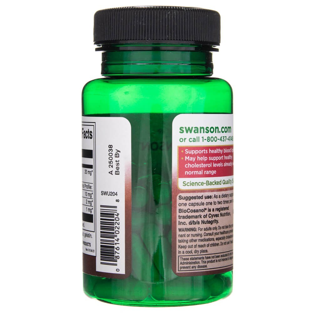 SWANSON polikozanols 20 mg – 60 kapsulas