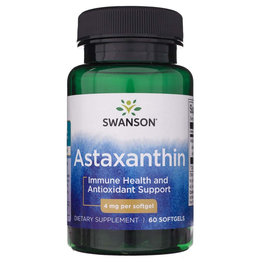 SWANSON astaksantīns 4 mg – 60 kapsulas