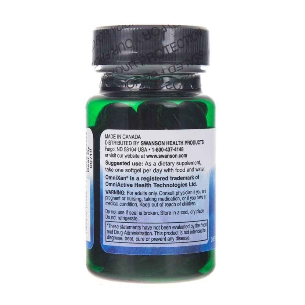 SWANSON Synergistic Eye Health – luteīns un zeaksantīns – 60 kapsulas